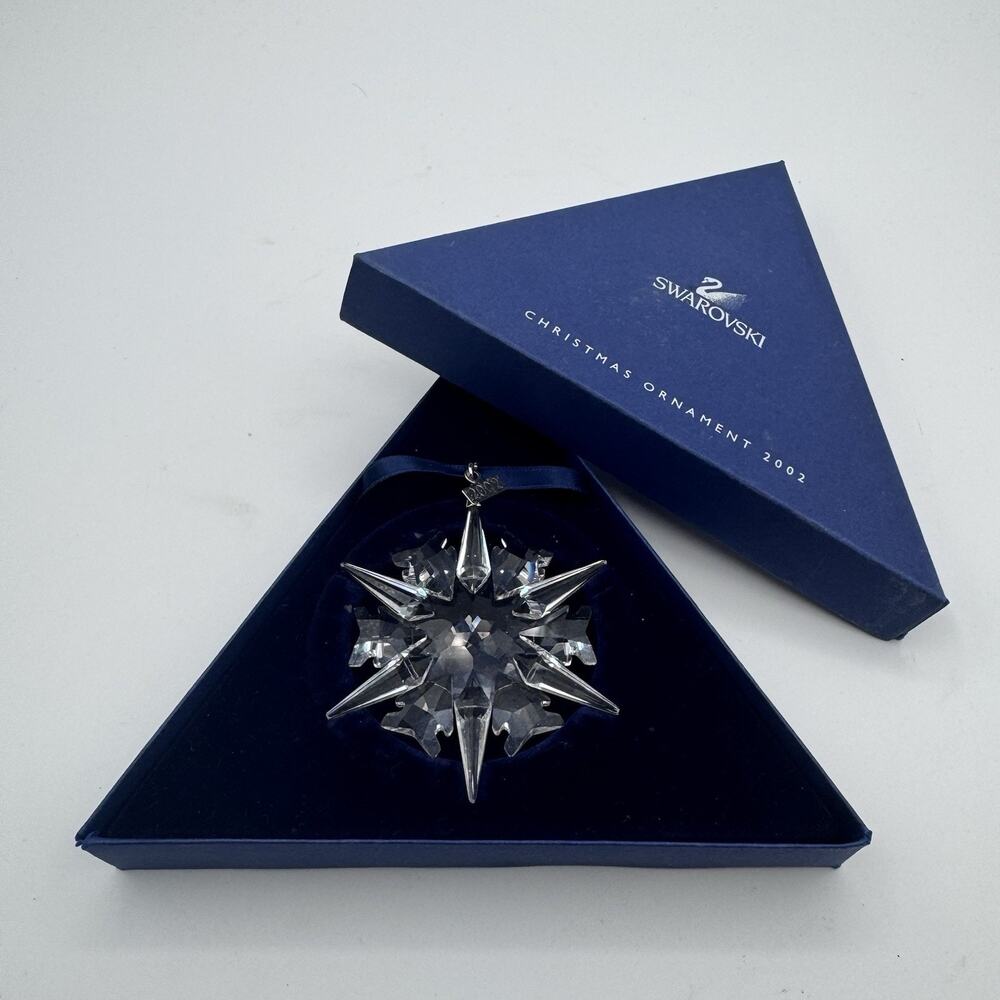 Swarovski 2002 Annual Christmas Holiday Ornament Crystal Snowflake Star